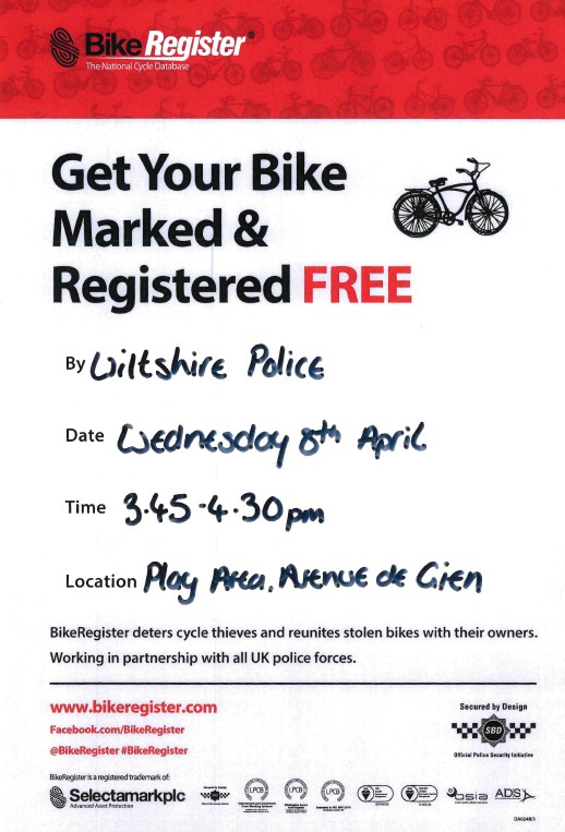 Get Your Bike Marked &amp; Registered FREE